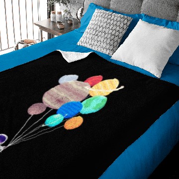 Discover Astronaut Planets Balloons Astronomy Baby Blankets