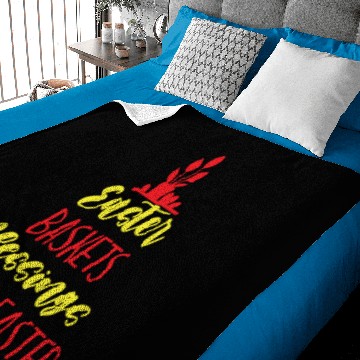 Discover Easter Bunny Funny Saying Easter Egg Baby Blankets