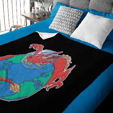 Discover ASTRONAUT DRAGON Baby Blankets