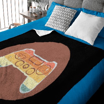 Discover Gaming sunset vintage controller computer game Baby Blankets