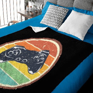Discover Gaming sunset vintage controller computer game Baby Blankets