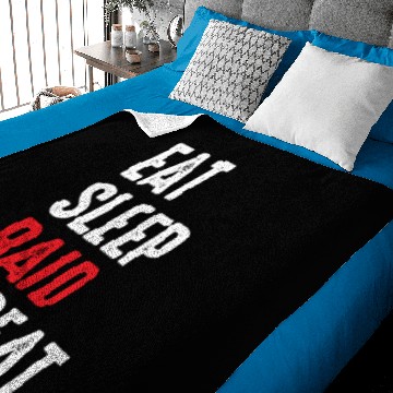Discover Eat Sleep Raid Repeat Gaming Headset Gift Baby Blankets