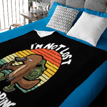 Discover I'm Not Lost I'm Exploring Hiking Platypus Hiking Baby Blankets