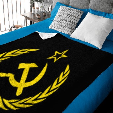 Discover Hammer and Sickle Star CCCP Soviet Union Red Baby Blankets