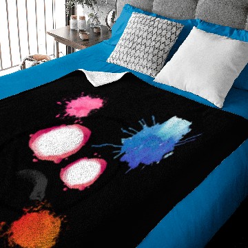 Discover Sad face paint splatter Baby Blankets