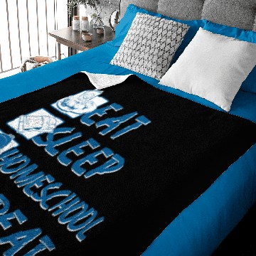 Discover Eat Sleep Homeschool Repeat Student Gift Baby Blankets