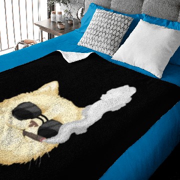 Discover Funny Cat Smoking Sigar Baby Blankets