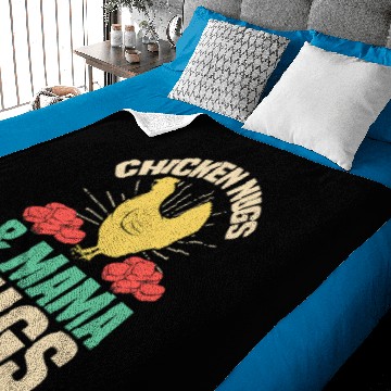Discover Hen Silhouette and Chicken Nuggets Around Baby Blankets