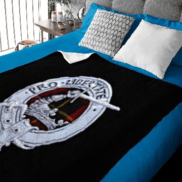 Discover Clan Wallace Crest & Tartan Baby Blankets