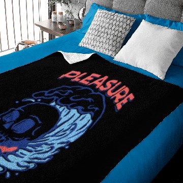 Discover SURF PLEASURE SKULL RIDING WAVE Baby Blankets