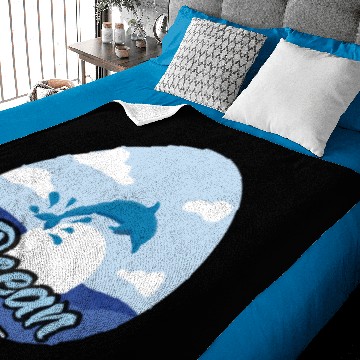 Discover Ocean Sea Environment Dolphins Baby Blankets