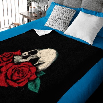 Discover skull roses Baby Blankets
