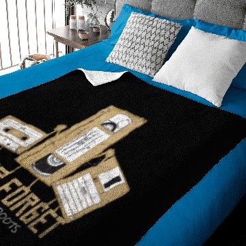 Discover Never Forget Cassette Disk VHS Tape Baby Blankets