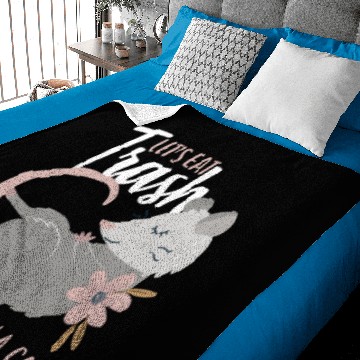Discover Let's Eat Trash Opossum Baby Blankets
