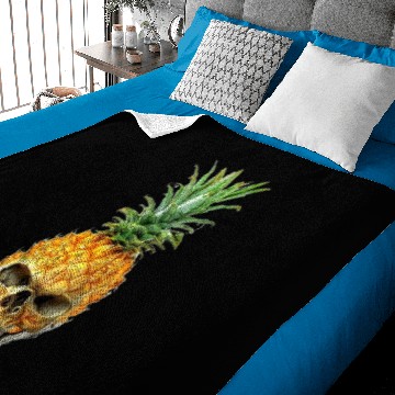 Discover pineapple skull Baby Blankets