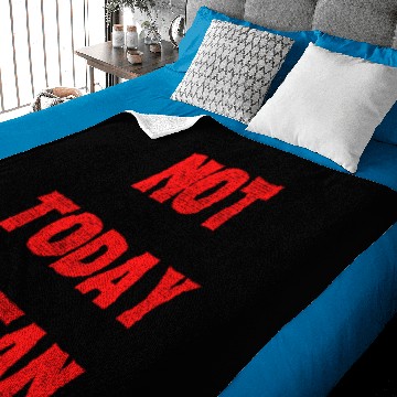 Discover NOT TODAY SATAN RED Baby Blankets