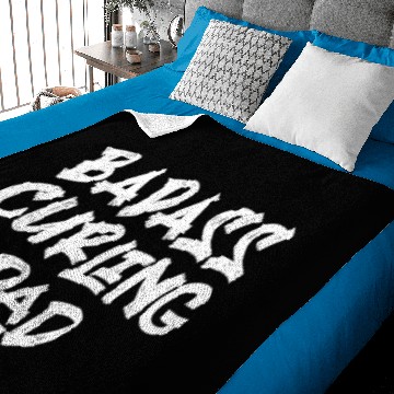 Discover badass curling dad Baby Blankets