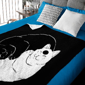Discover Cat Ying Yang Baby Blankets
