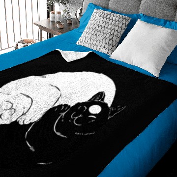 Discover Cat Ying yang Baby Blankets