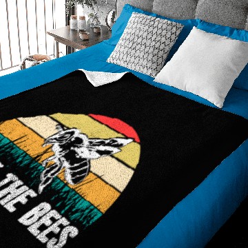 Discover Bees beekeeper environment gift idea Baby Blankets