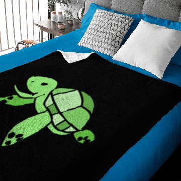 Discover Happy Sea Turtle Cartoon Baby Blankets