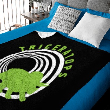 Discover Triceratops Circles Baby Blankets