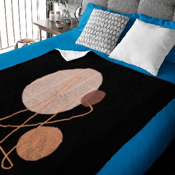 Discover Brown and Beige Abstract Shapes Art Canvas Baby Blankets