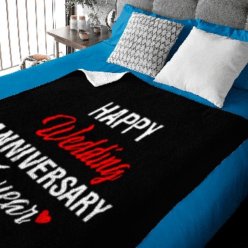 Discover Happy First Wedding Anniversary Baby Blankets