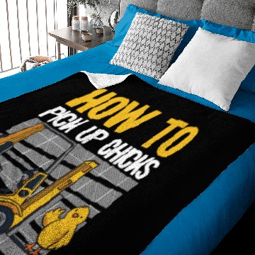 Discover How To Pick Up Chicks Funny Forklift Operator Gift Baby Blankets