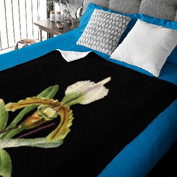 Discover Orchid flower Botanical Illustration Baby Blankets