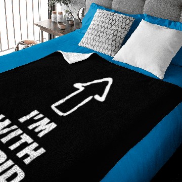 Discover I'm With Stupid Up Arrow Pointing Baby Blankets