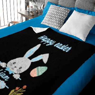 Discover Happy easter liam cute easter bunny gift Baby Blankets