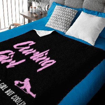 Discover curling girl Baby Blankets