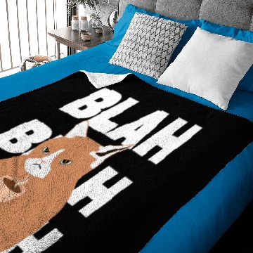 Discover Blah Blah Blah Cat With Coffee Baby Blankets