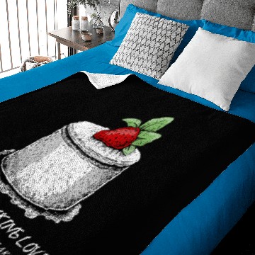 Discover Strawberry Shortcake Pie Baking Bakery Baby Blankets