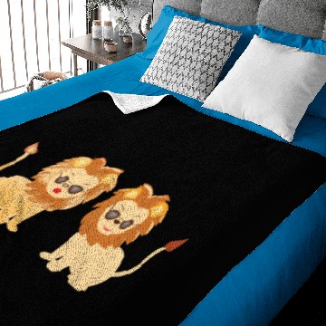Discover Mr. and Mrs. Lion Baby Blankets