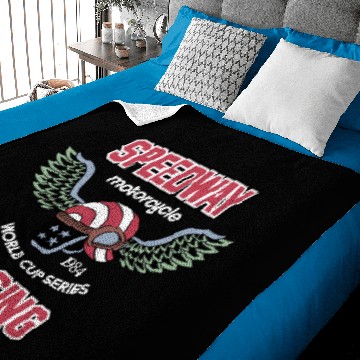 Discover Speedway Motorcycle Racing Baby Blankets