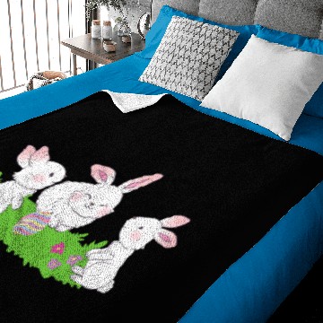 Discover Bunnies Cute Easter Egg Baby Blankets