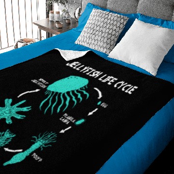 Discover Jellyfish Life Cycle Baby Blankets