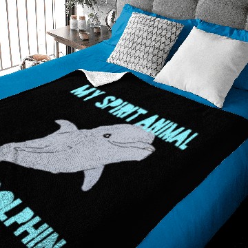Discover MY SPIRIT ANIMAL IS A DOLPHIN Baby Blankets