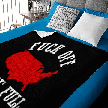 Discover Fuck Off We're Full! Baby Blankets