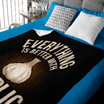 Discover Everything is better with Garlic Vampire Fun Pun Baby Blankets