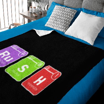 Discover Rush Funny Science Nerd Periodic Table Elements Baby Blankets