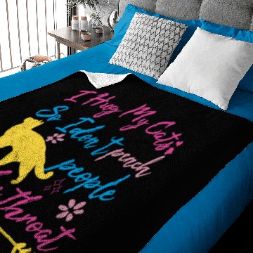 Discover cat owner funny saying Baby Blankets