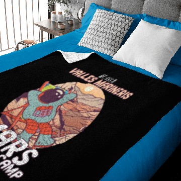 Discover Funny Mars Summer Camp 2078 Baby Blankets