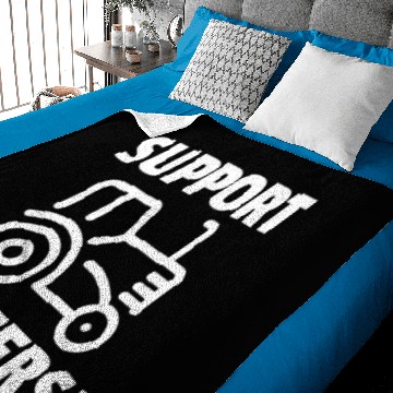 Discover Farmer Design - Support Farmers, Agriculture Baby Blankets