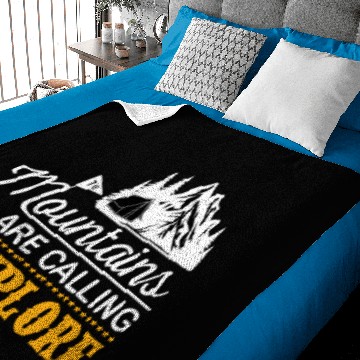 Discover The mountains are calling explore Baby Blankets