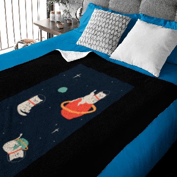 Discover Space Kittens Poster Baby Blankets