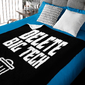 Discover Delete Big Tech Company Monopoly Technology Baby Blankets