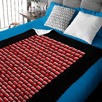 Discover Pixel retro brick wall pattern red Baby Blankets